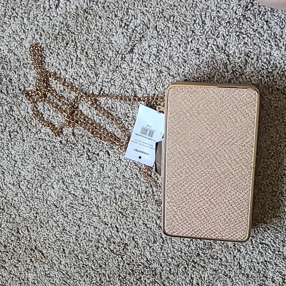 ๐Host Pick๐ Dune London Nude Reptile Print Box Clutch with strap - Picture 5 of 15